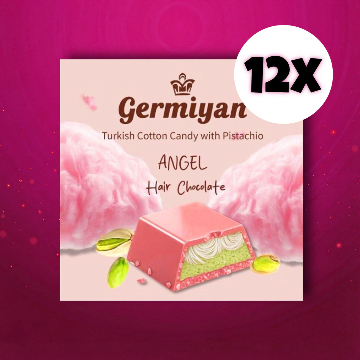 Germiyan 12er-Set Germiyan - Angel Hair Schokolade 90g (Mindesthaltbarkeitsdatum März 2026)