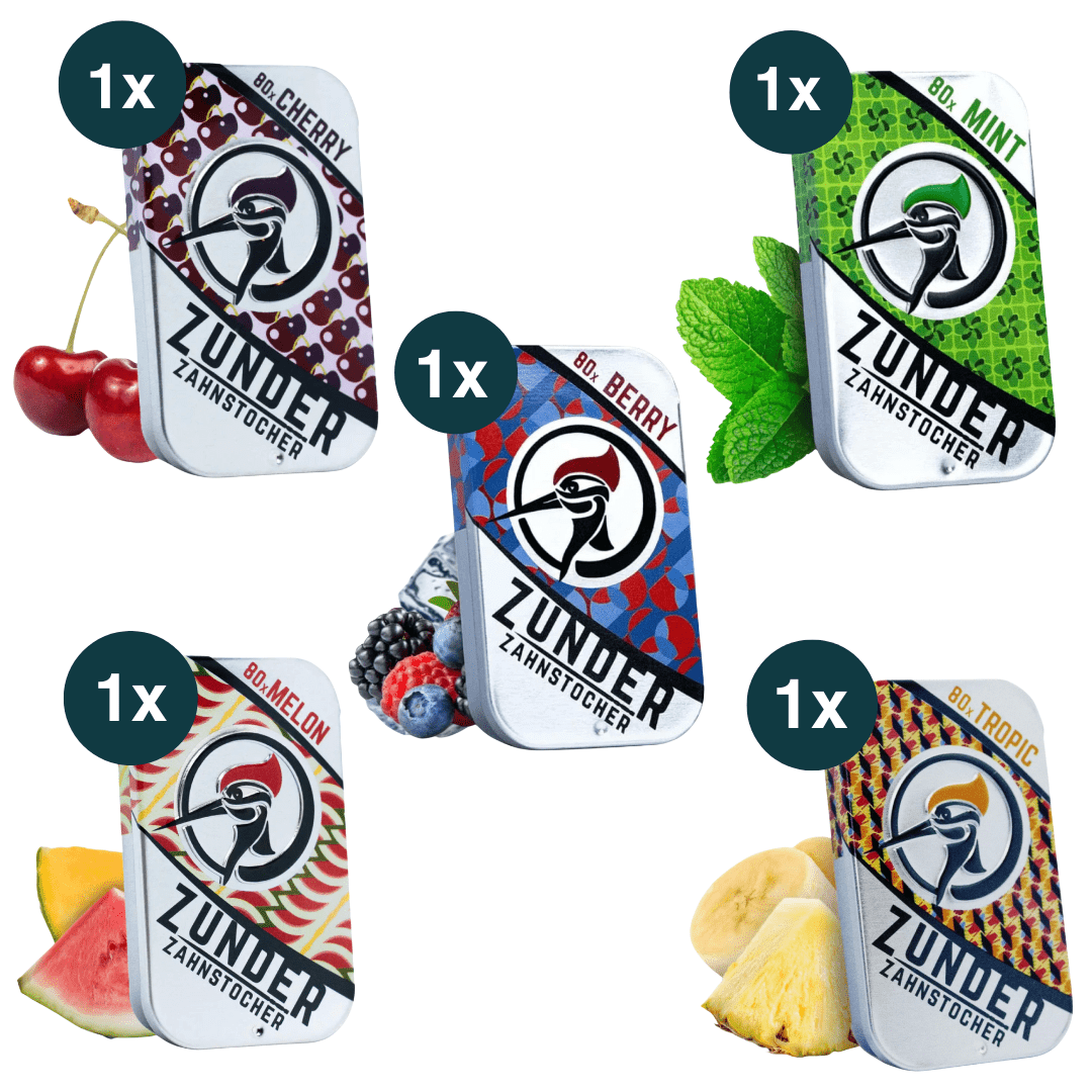 Zunder 5x Zunder Zahnstocher (80stk) Probierbundle