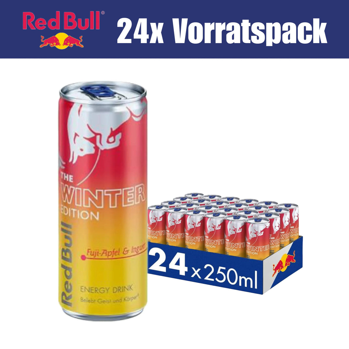 RedBull RedBull Fuji Apfel & Ingwer 250ml 24x RedBull 250ml Vorratspack (versch. Sorten)