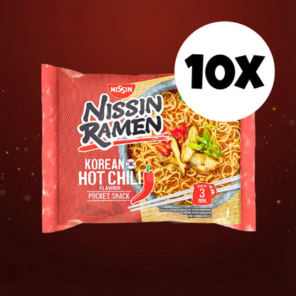 Nissin 10x Korean Hot Chili 65,2g 10x Nissin Instant-Ramen 65,2g (MHD) in versch. Sorten