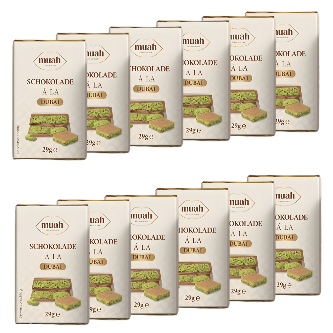 Muah 12er-Set Muah - Schokolade à la Dubai 29g