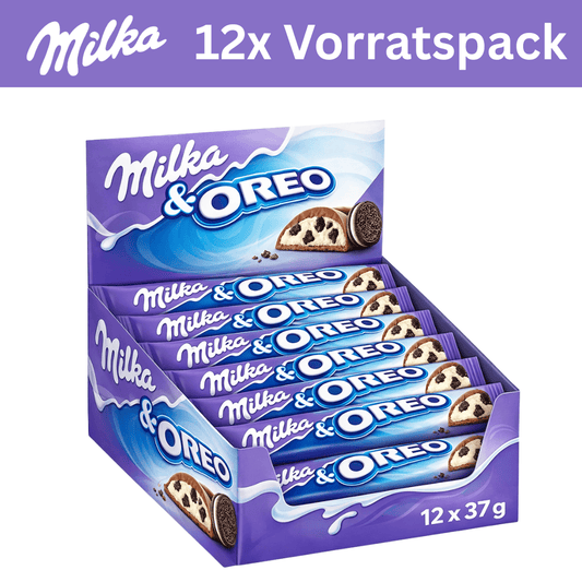 Milka 12x Milka & Oreo Riegel 37g (Vorratspack)