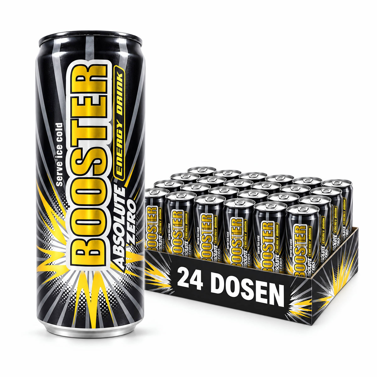 Booster 24x Absolute Zero Energy 330ml 24x Booster Energy Drink 330ml Sparset (versch. Sorten)