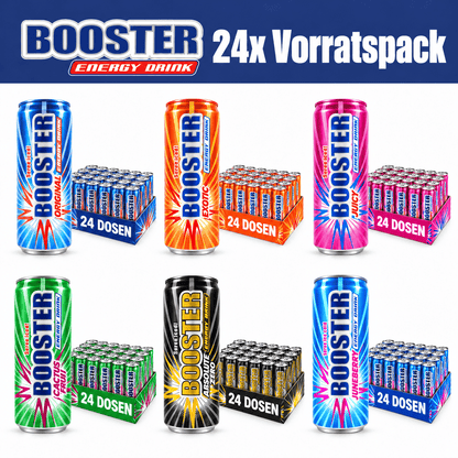 Booster 24x Booster Energy Drink 330ml Sparset (versch. Sorten)