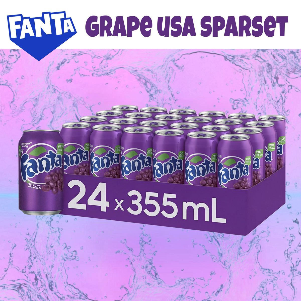 Fanta 24x Fanta Grape USA 355ml Sparset