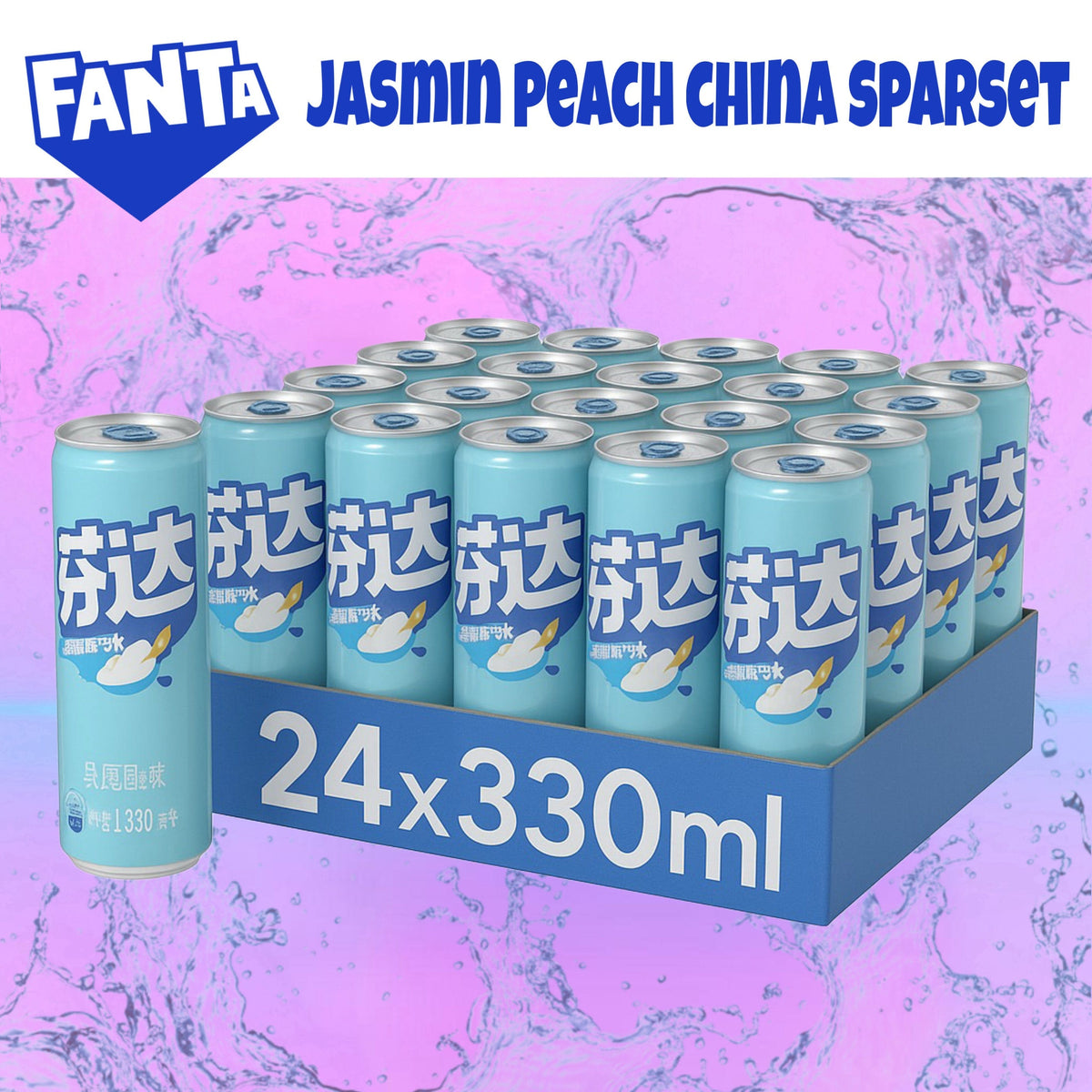 Fanta 24x Fanta Jasmine Peach China 330ml Sparset
