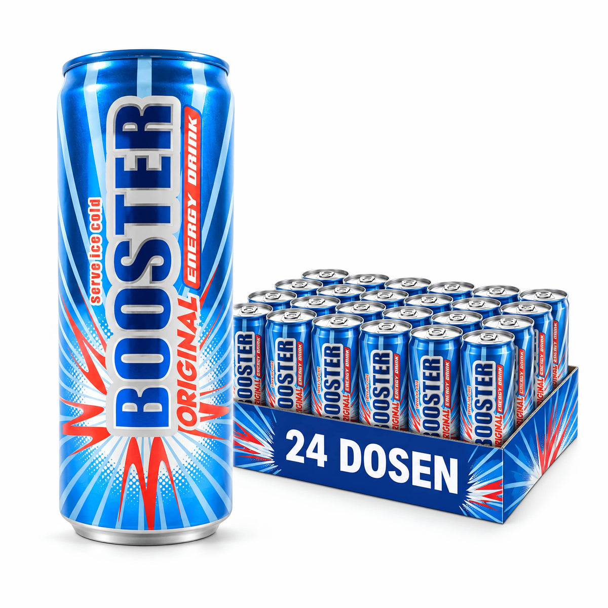 Booster 24x Original Energy 330ml 24x Booster Energy Drink 330ml Sparset (versch. Sorten)
