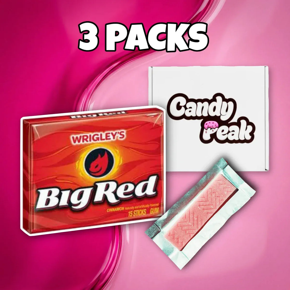 Wrigley‘s 3x Wrigleys Big Red (15 Kaugummi-Streifen)