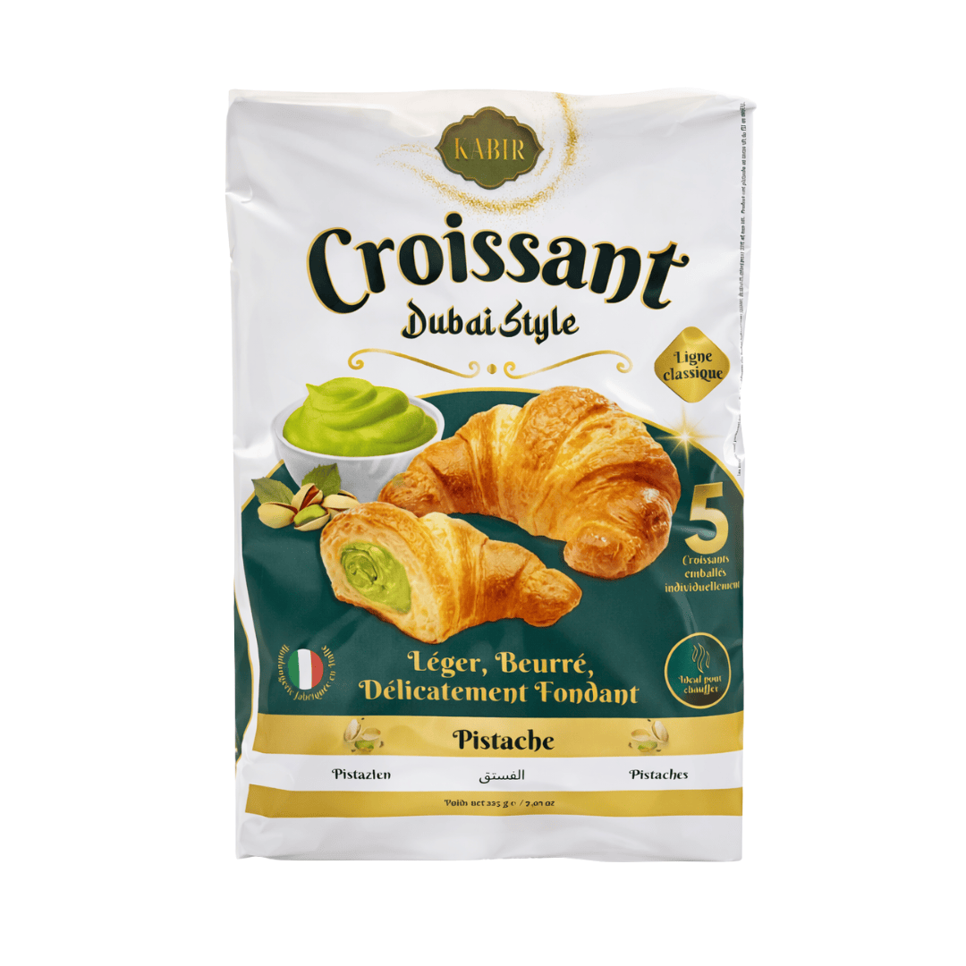 CandyPeak 5er-Pack Kabir - Dubai Style Croissant 45g (gefüllt mit Pistaziencreme)