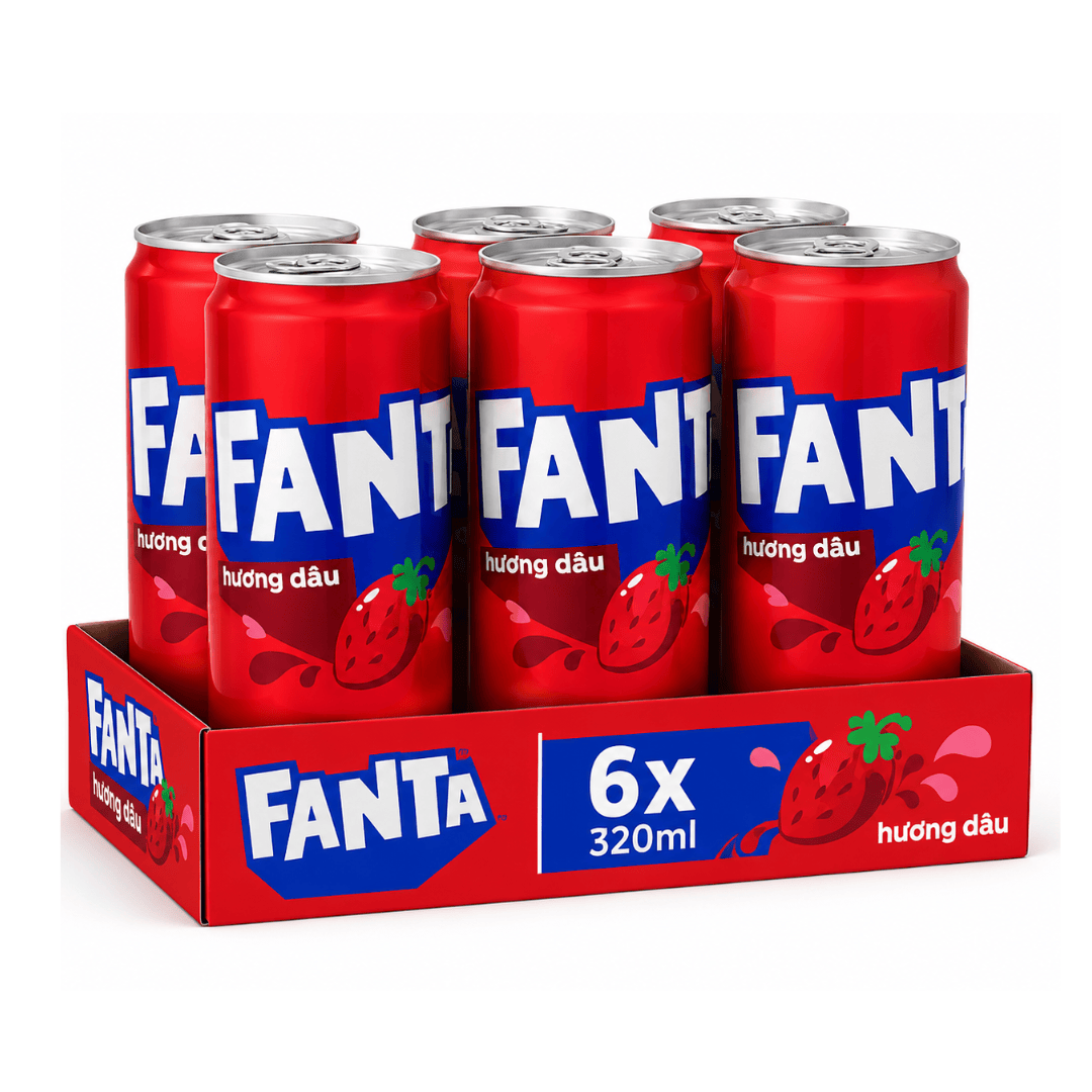 Fanta 6er-Set Fanta Asia Huong Dau Erdbeere 320ml