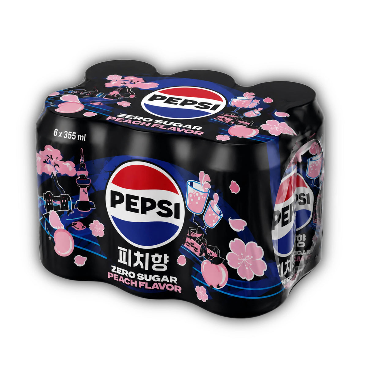 Pepsi 6er-Set Pepsi Asia White Peach Zero 330ml
