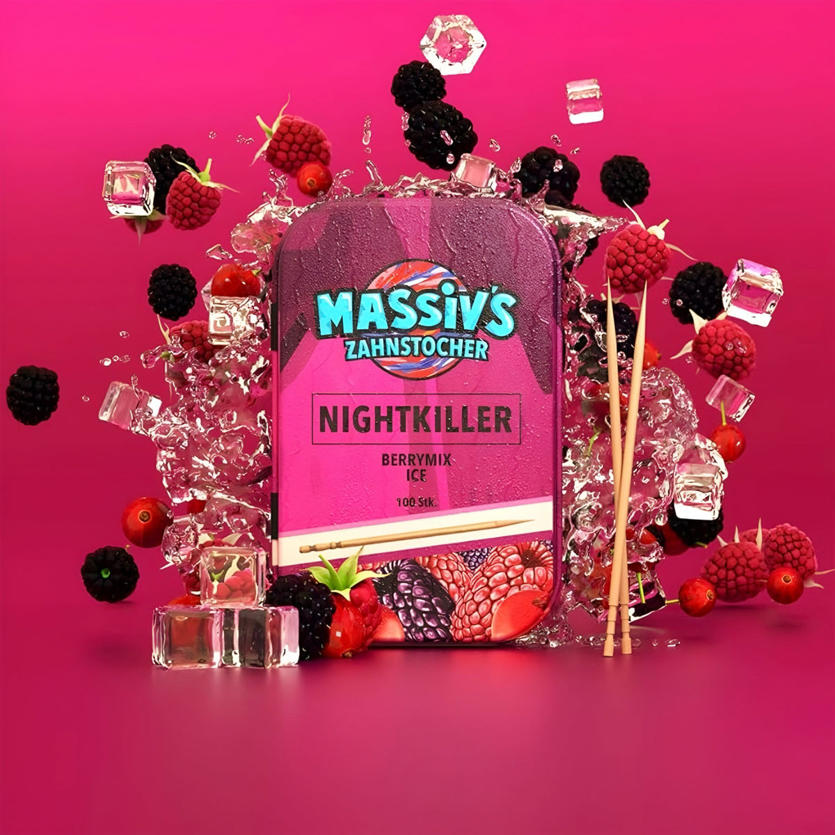 CandyPeak Beeren Mix Ice Massiv - Zahnstocher (100 Stk)