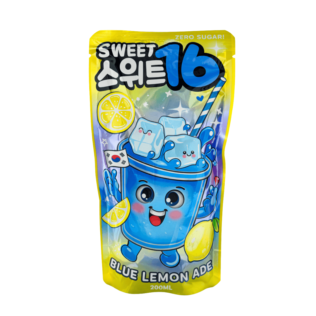 Sweet16 Blue Lemon Ade 200ml Sweet16 - Korean Pouch Drinks 250ml (versch. Sorten)