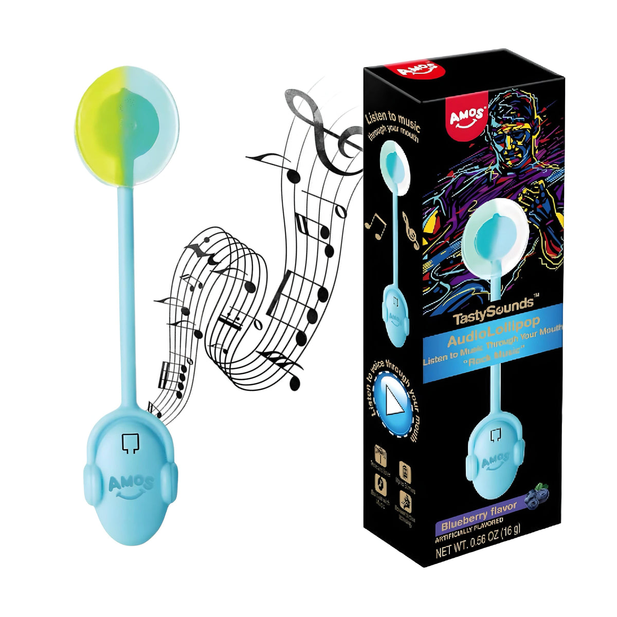 Tasty Sounds Blueberry - Rock Music 🎸 TastySounds - Audio Lollipop (versch. Sorten)