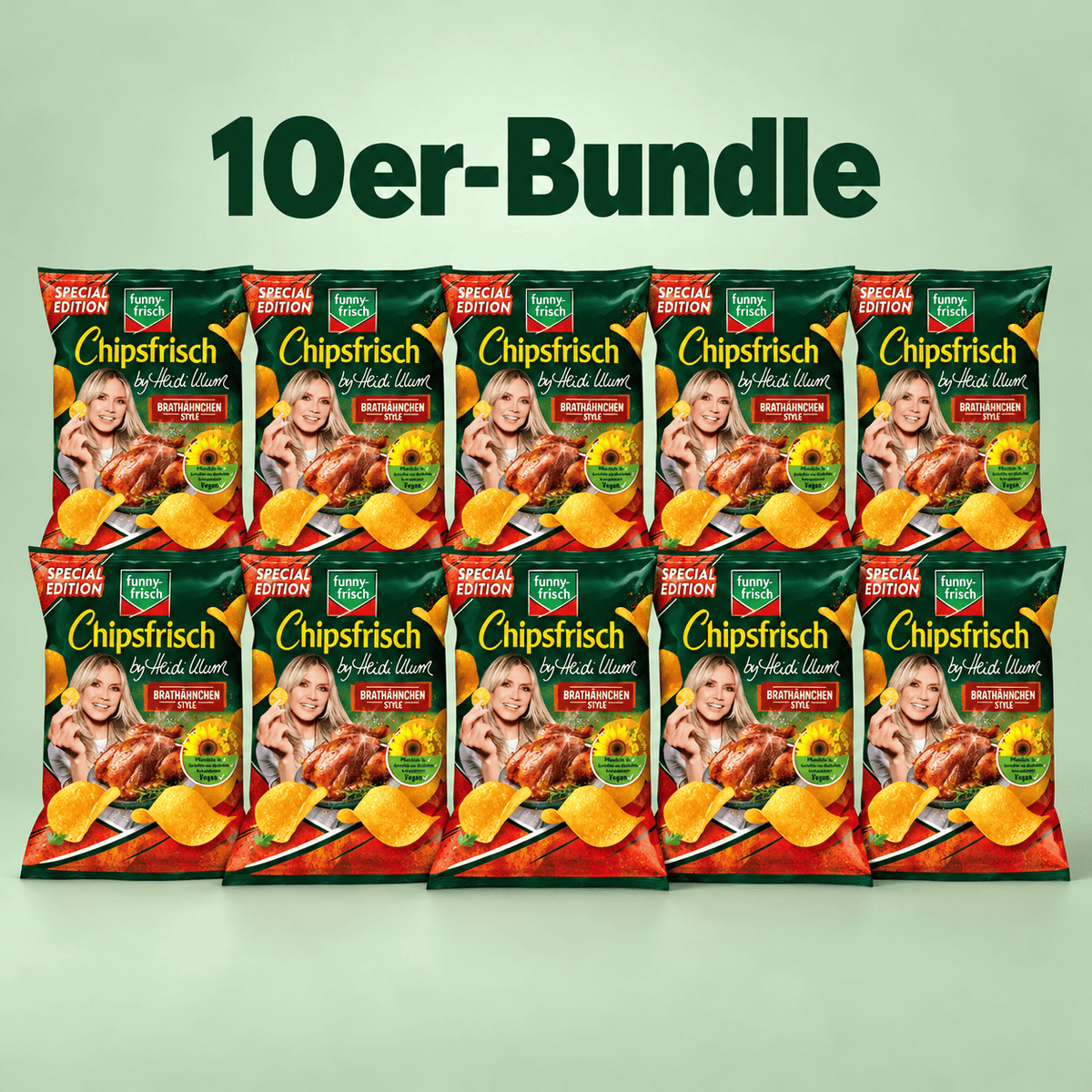 Funny-Frisch Brathähnchen Style by Heidi Klum 130g / 10er-Sparset Funny-Frisch Chipsfrisch 150g (versch. Sorten)