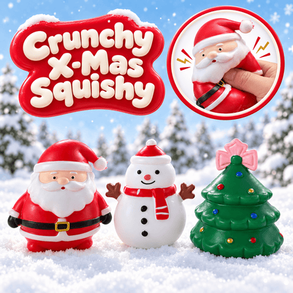 CandyPeak Crunchy X-Mas Squishy – Weihnachts Anti-Stress Quetschspielzeug (mit Knister-Effekt)