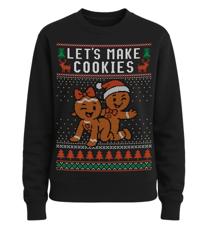 Shirtee Unisex Sweatshirt Deep Black / XS UGLY SWEATER „Let's make cookies“  - Unisex Pullover