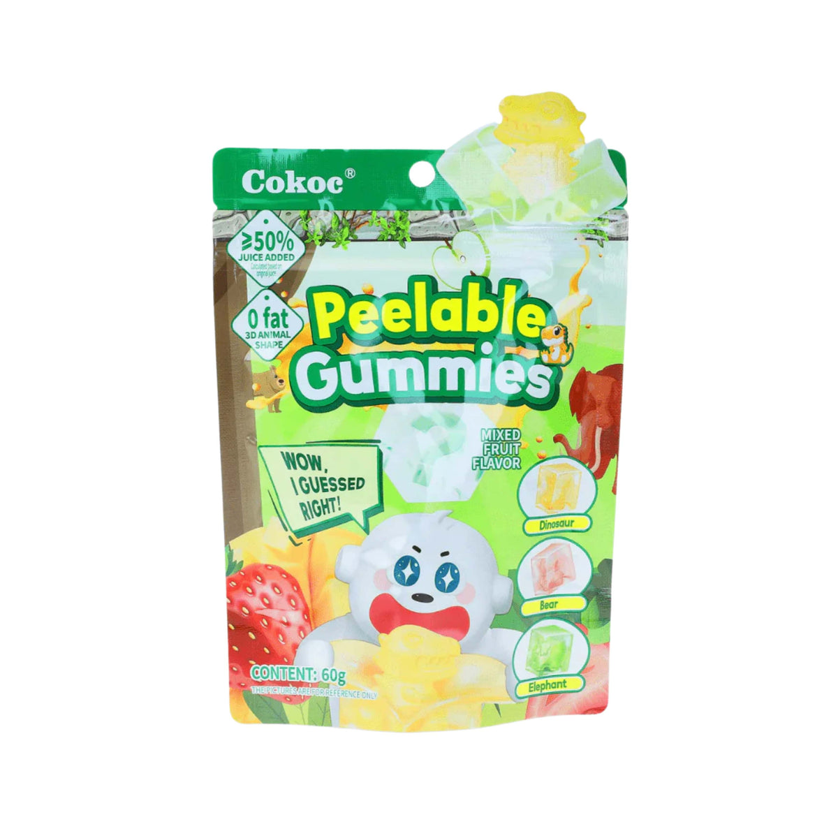 Cokac Fruit Mix Flavour 60g Cokoc - Peeling Soft Candy 75g
