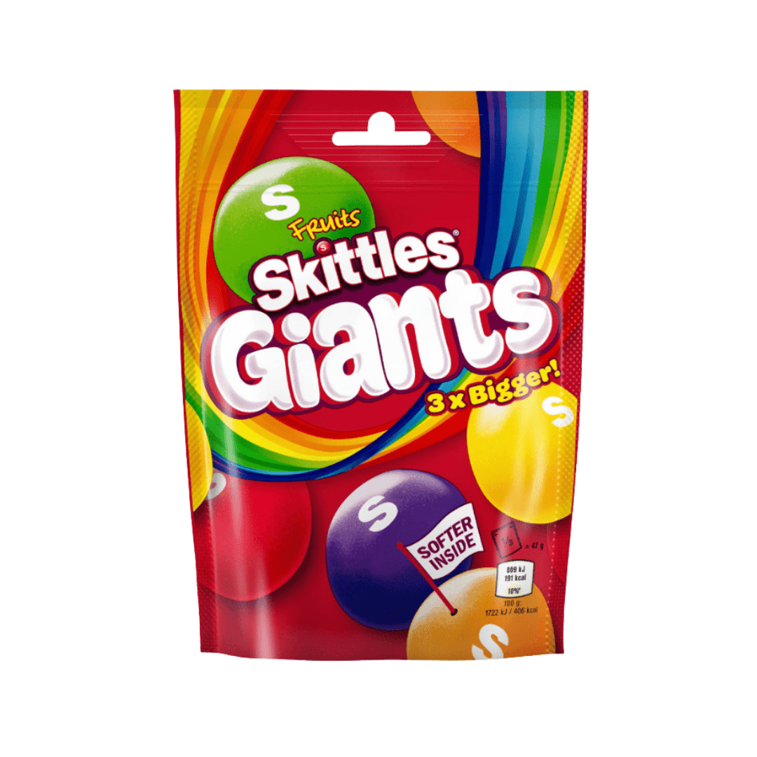 Skittles Giants Fruits 132g Skittles USA in versch. Sorten (8 außergewöhnliche Editionen)