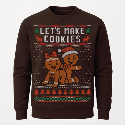 Shirtee Unisex Sweatshirt Hot Chocolate / XS UGLY SWEATER „Let's make cookies“  - Unisex Pullover