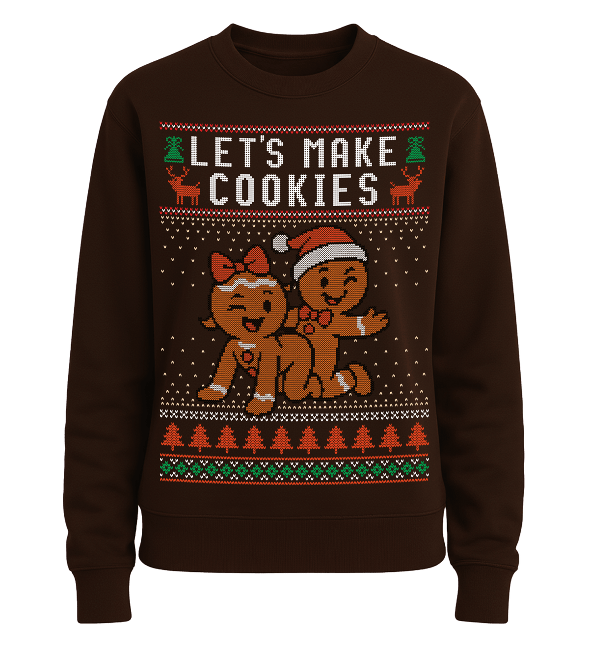 Shirtee Unisex Sweatshirt Hot Chocolate / XS UGLY SWEATER „Let's make cookies“  - Unisex Pullover