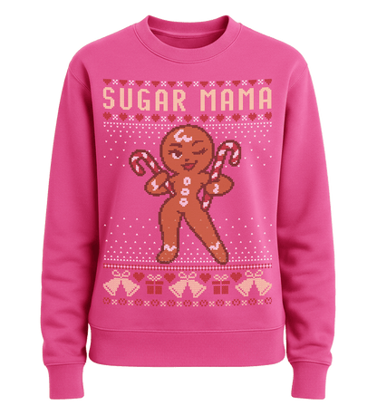 Shirtee Unisex Sweatshirt Hot Pink / XS UGLY SWEATER „Sugar Mama“  - Unisex Pullover