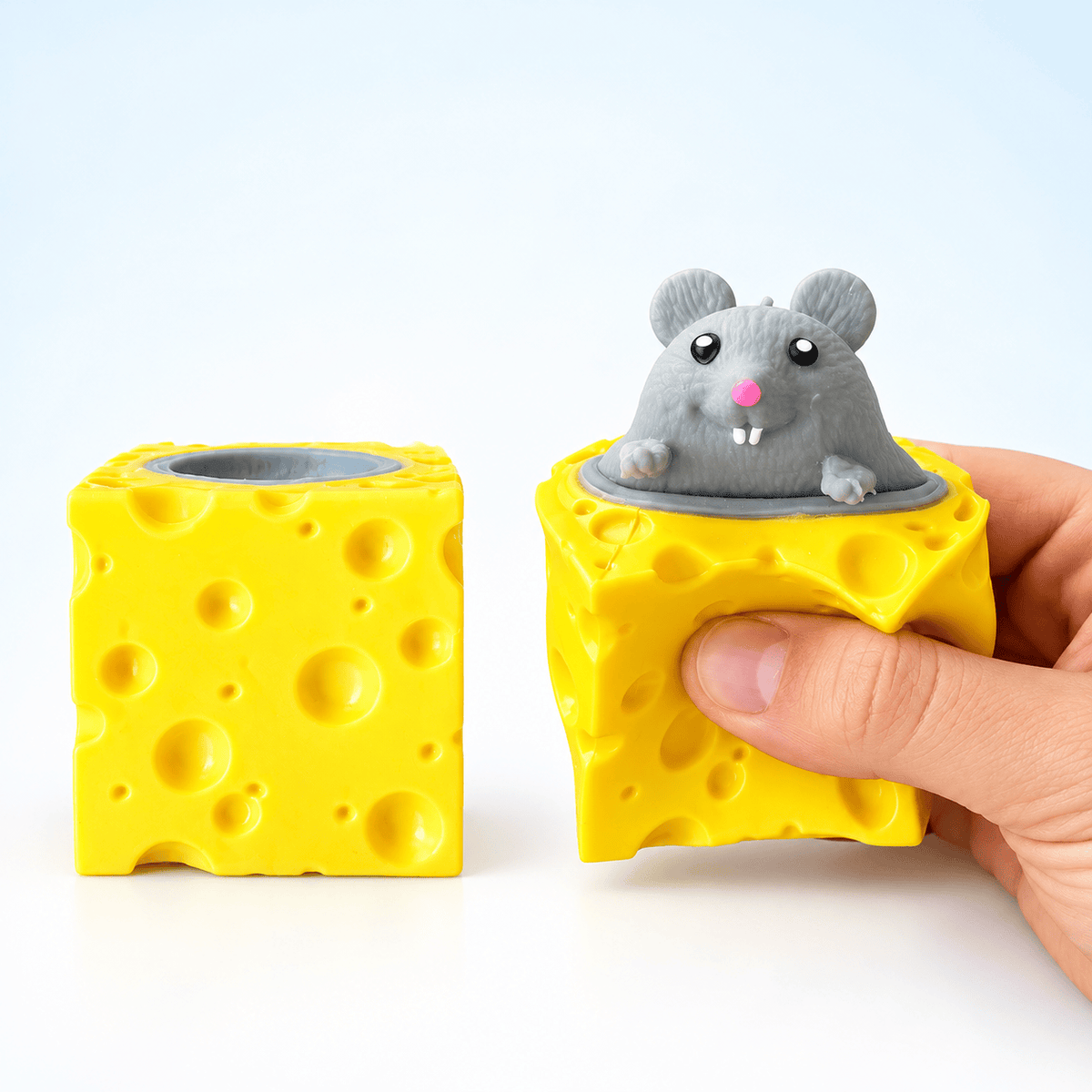 CandyPeak Käse & Maus Pop-Up Squishies – Lustige Quetschspielzeuge mit Überraschungseffekt