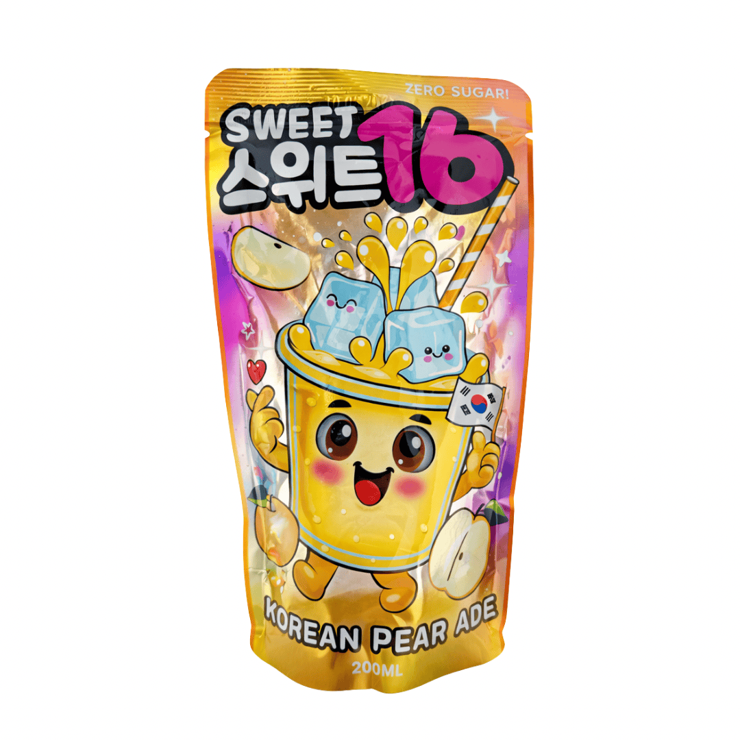 Sweet16 Korean Pear Ade 200ml Sweet16 - Korean Pouch Drinks 250ml (versch. Sorten)