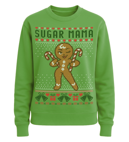 Shirtee Unisex Sweatshirt Lime Green / XS UGLY SWEATER „Sugar Mama“  - Unisex Pullover