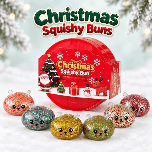 CandyPeak Mystery Squishy Buns, 100% Glitter garantiert (Christmas Edition)