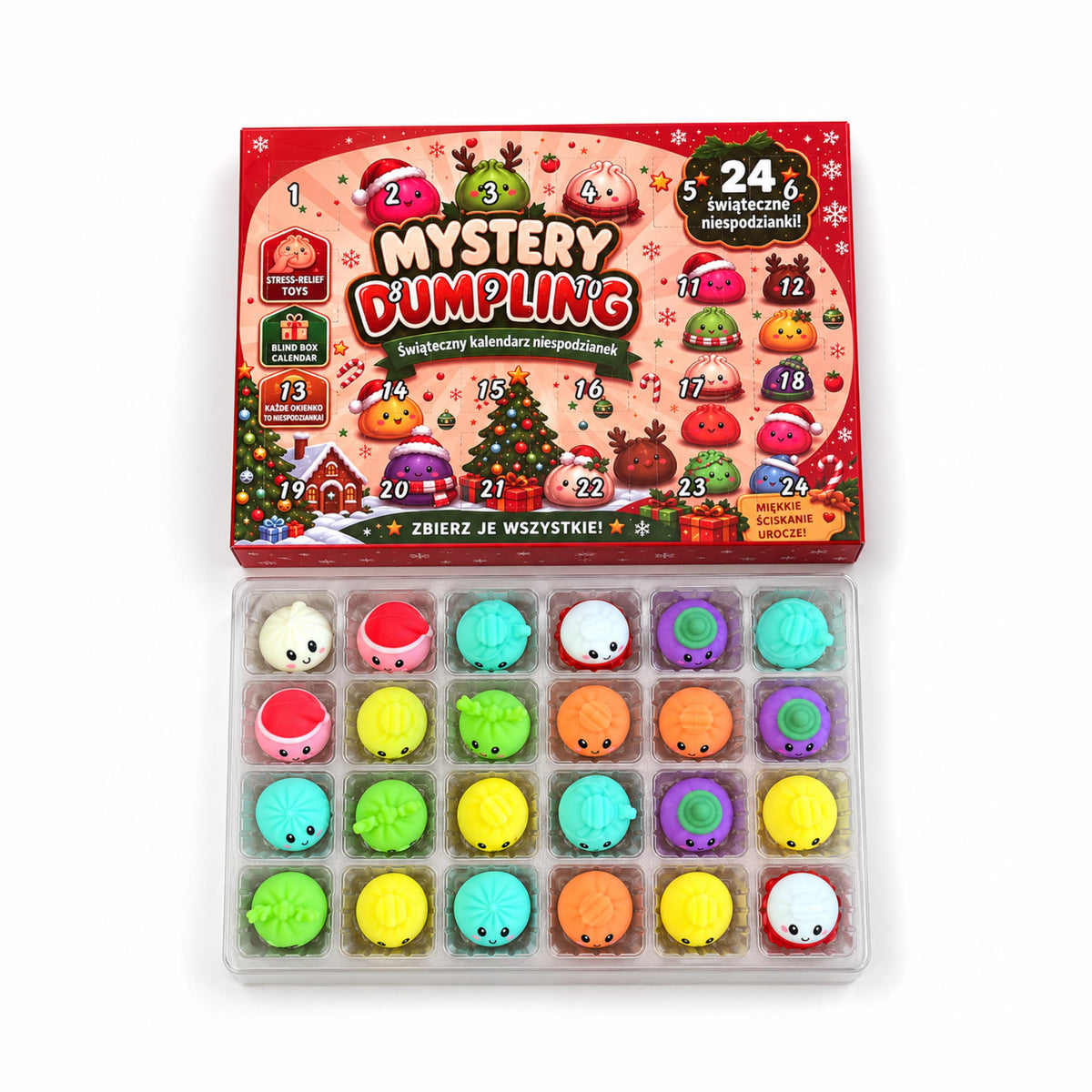 CandyPeak Mystery Squishy Dumpling Adventskalender 2026 (24 Türen mit Mini Dumpling Überraschungen)