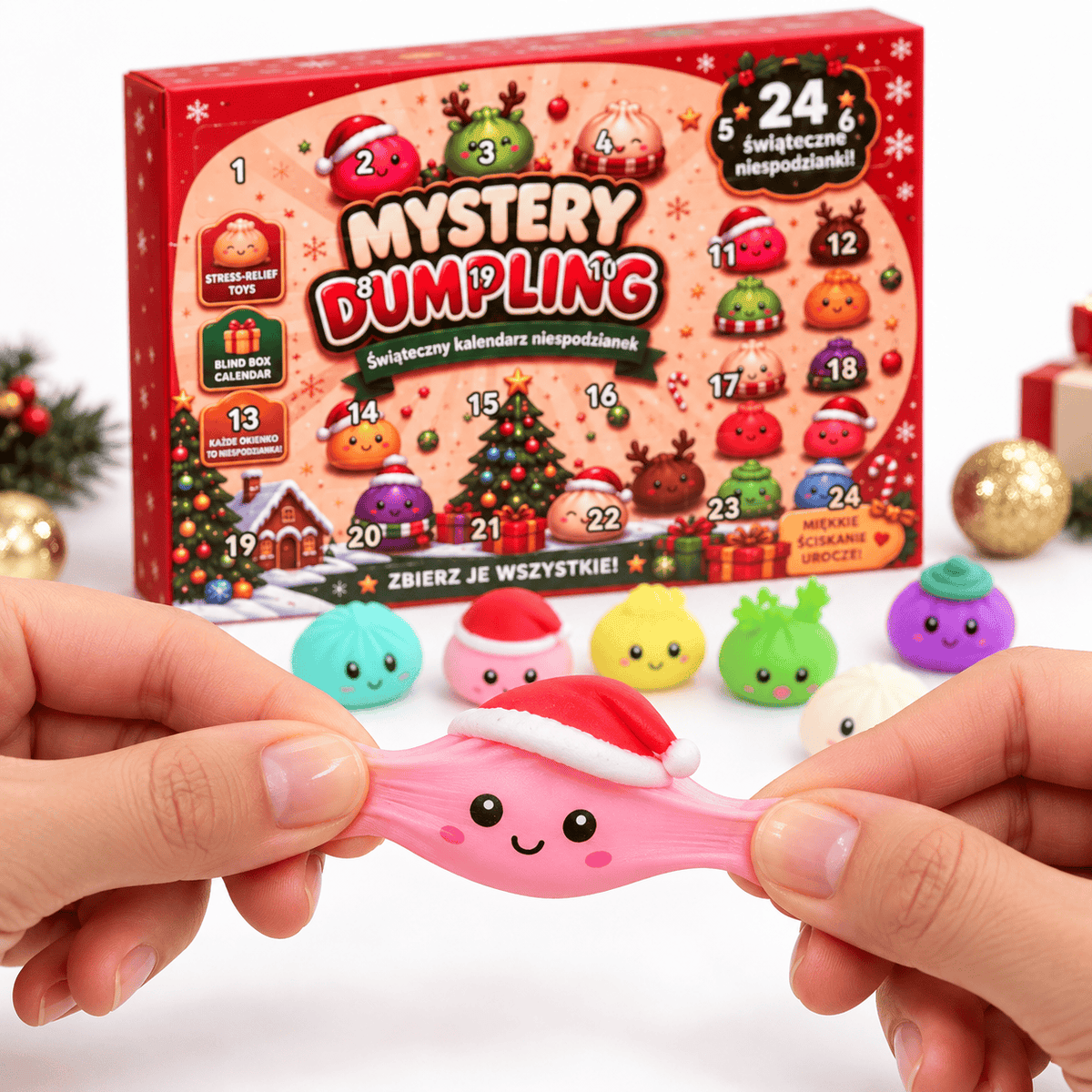 CandyPeak Mystery Squishy Dumpling Adventskalender 2026 (24 Türen mit Mini Dumpling Überraschungen)