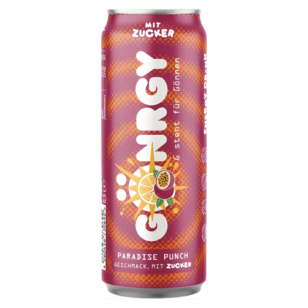 GÖNRGY Paradise-Punch (mit Zucker) 500ml GÖNRGY Energydrink 500ml (versch. Sorten) / Limited Editions