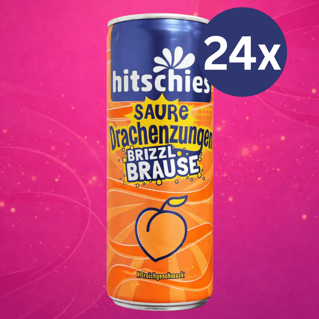 Hitschies Pfirsich 250ml / 24er-Set Hitschies - Brizzl Brause 250ml (versch. Sorten)