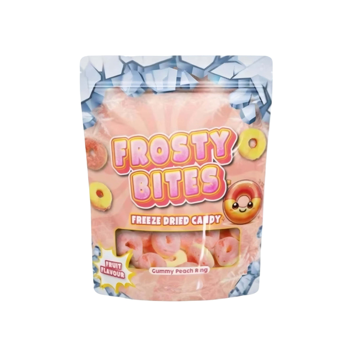 Frosty Bites Pfirsich Ringe 50g Gefriergetrocknete Frosty Bites Worms 50g