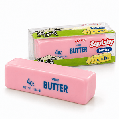 CandyPeak Pink Butter Squishy Wax Cracking Butter Stick, mit Wachsschicht überzogen, Trendprodukt mit Cracking-Effekt (versch. Farben)