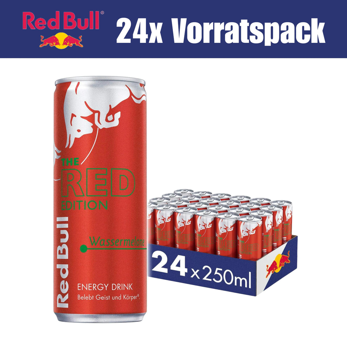 RedBull RedBull Wassermelone 250ml 24x RedBull 250ml Vorratspack (versch. Sorten)