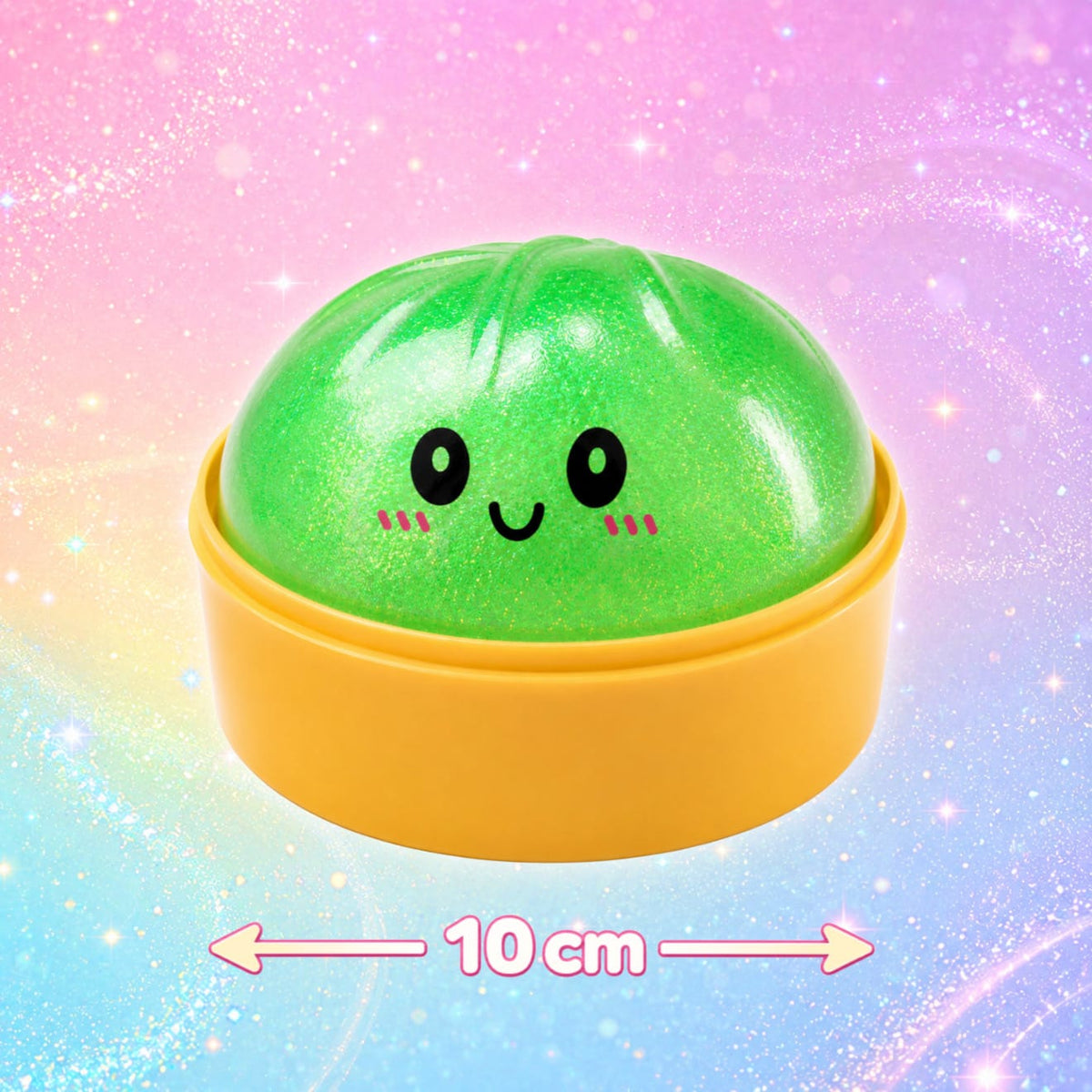 CandyPeak Squishy Squeeze Dumpling Buns - 100% Glitter Dumpling garantiert, Anti Stress Spielzeug 10cm (zufällige Farbe)