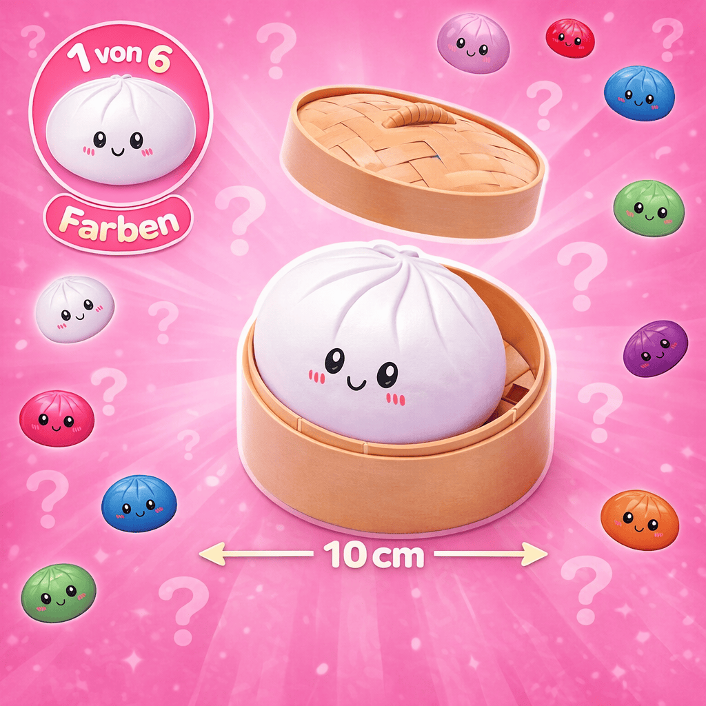 CandyPeak Squishy Squeeze Dumpling Buns - Mystery Trend, Anti Stress Spielzeug 10cm (zufällige Farbe)