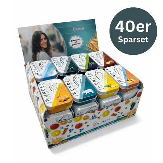 CandyPeak Wunder Zahnstocher mit Geschmack, Vorteilsbox (5x8 Sorten)