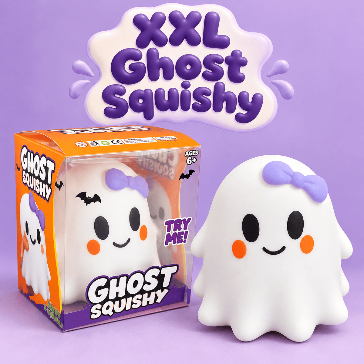 CandyPeak XXL Ghost Squishy 12,5cm, Anti-Stress Trend