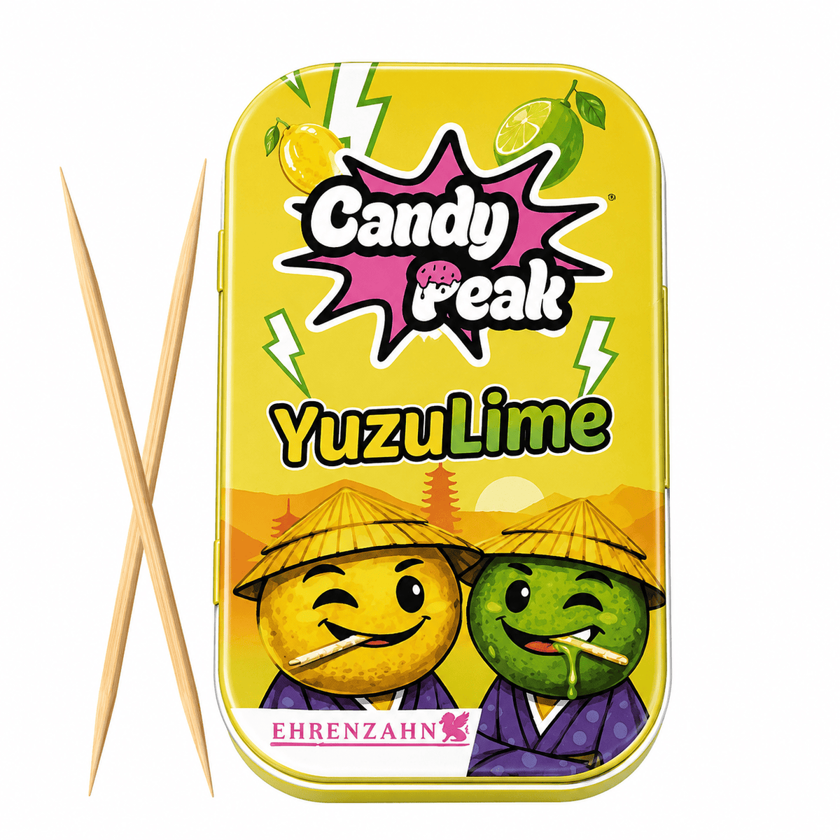 CandyPeak YuzuLime (SummerEdition) CandyPeak Zahnstocher mit Geschmack 100stk (versch. Sorten)